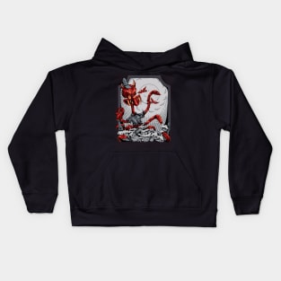 Angry giant squid Kids Hoodie